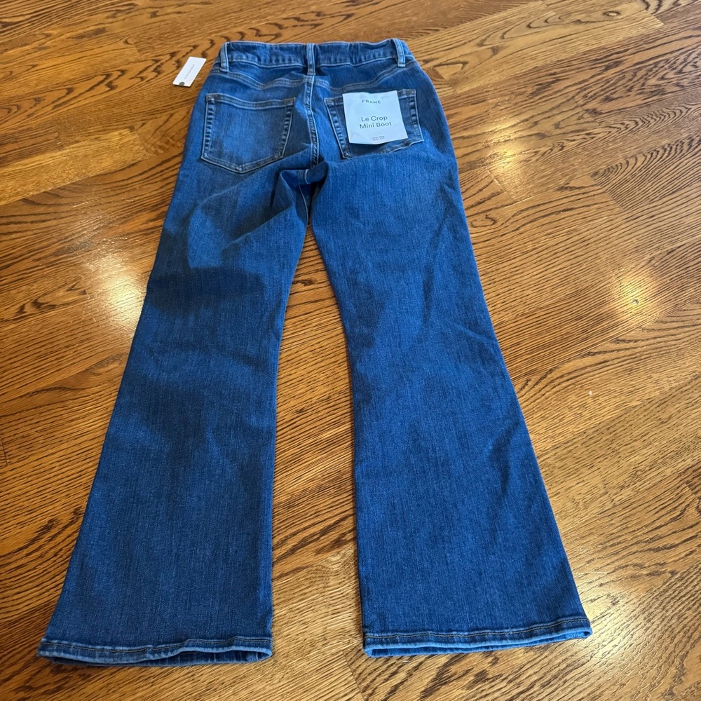 NWT Frame Le Crop Mini Boot Blue Jeans | Size 27 - Picture 6 of 7